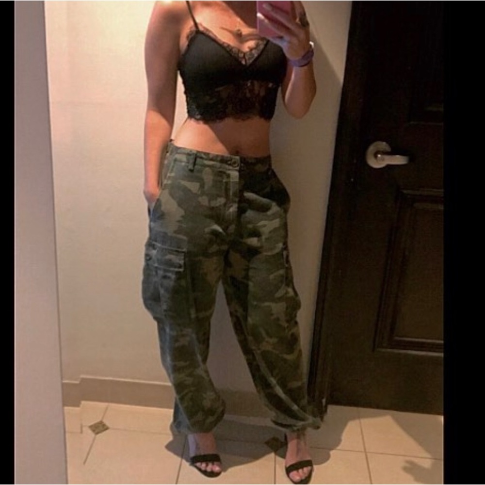 adjustable waist camo pants